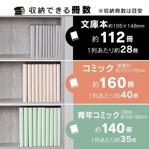 IRIS OHYAMA Bookshelf/Comic Rack, Large Capacity, 59.9cm Wide X 15cm Deep X 84cm High, White, CORK-8460