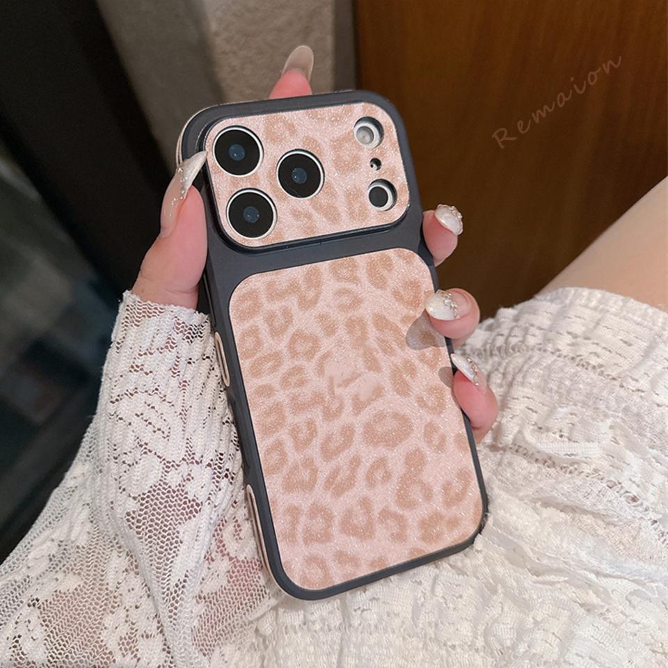 New Official Sexy Leopard Phone Case For iPhone 17 13 14 15 16 17 Pro Max 16 15 14 Plus Big Windows Shockproof Protector Cover
