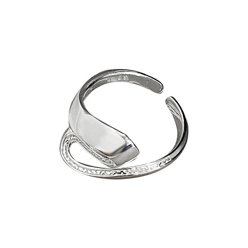 VENTFILLE 925 Sterling Silver Geometry Line Ring for Women Hollow Out Design Fashion Versatile Minimalism Jewelry Gift Dropship