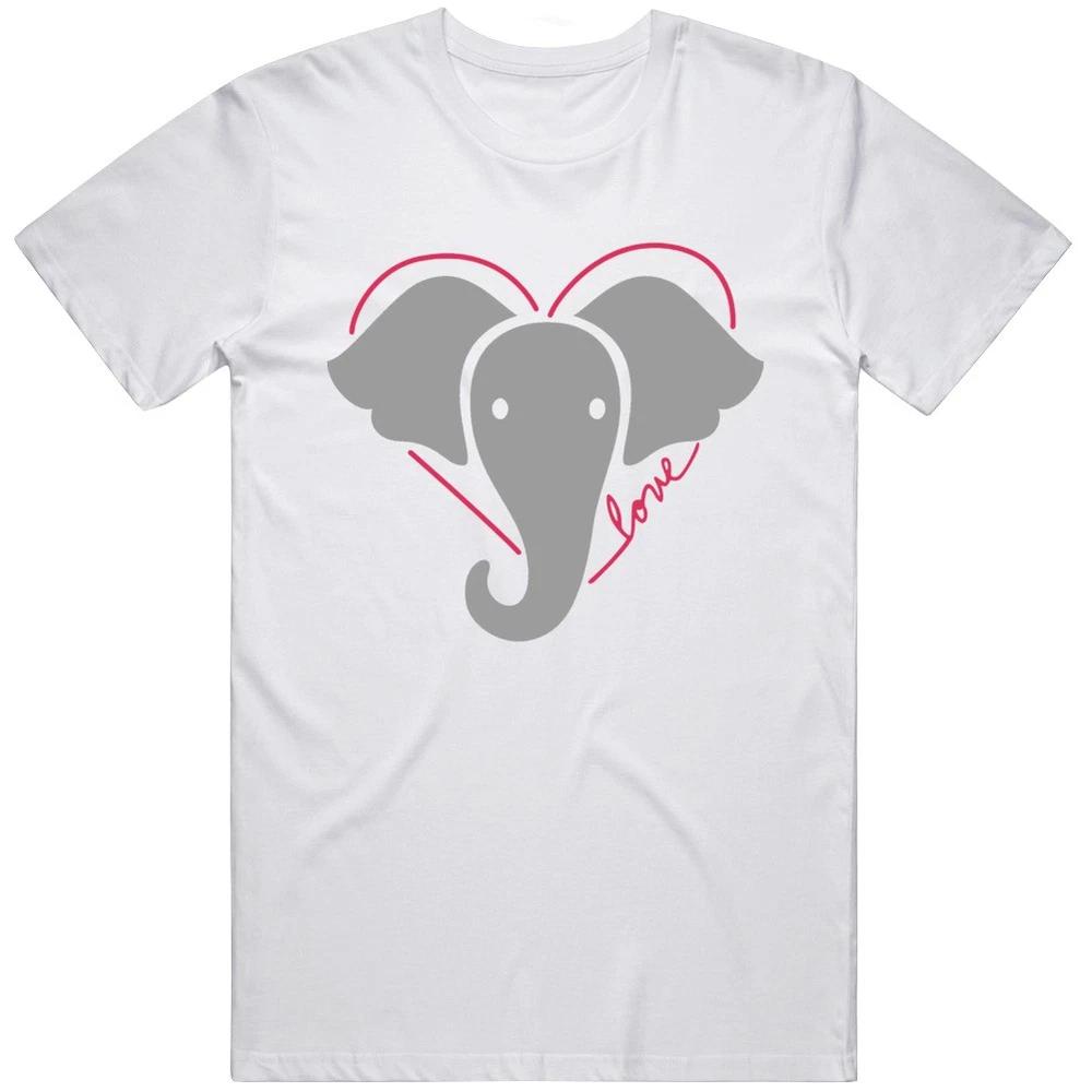 Love Elephant Design Animal Rights T Shirt S