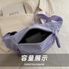 Casual Solid Color Women's Corduroy Shoulder Bags Travel Portable Ladies Crossbody Chest Bag Simple Female Phe Handbag Purse