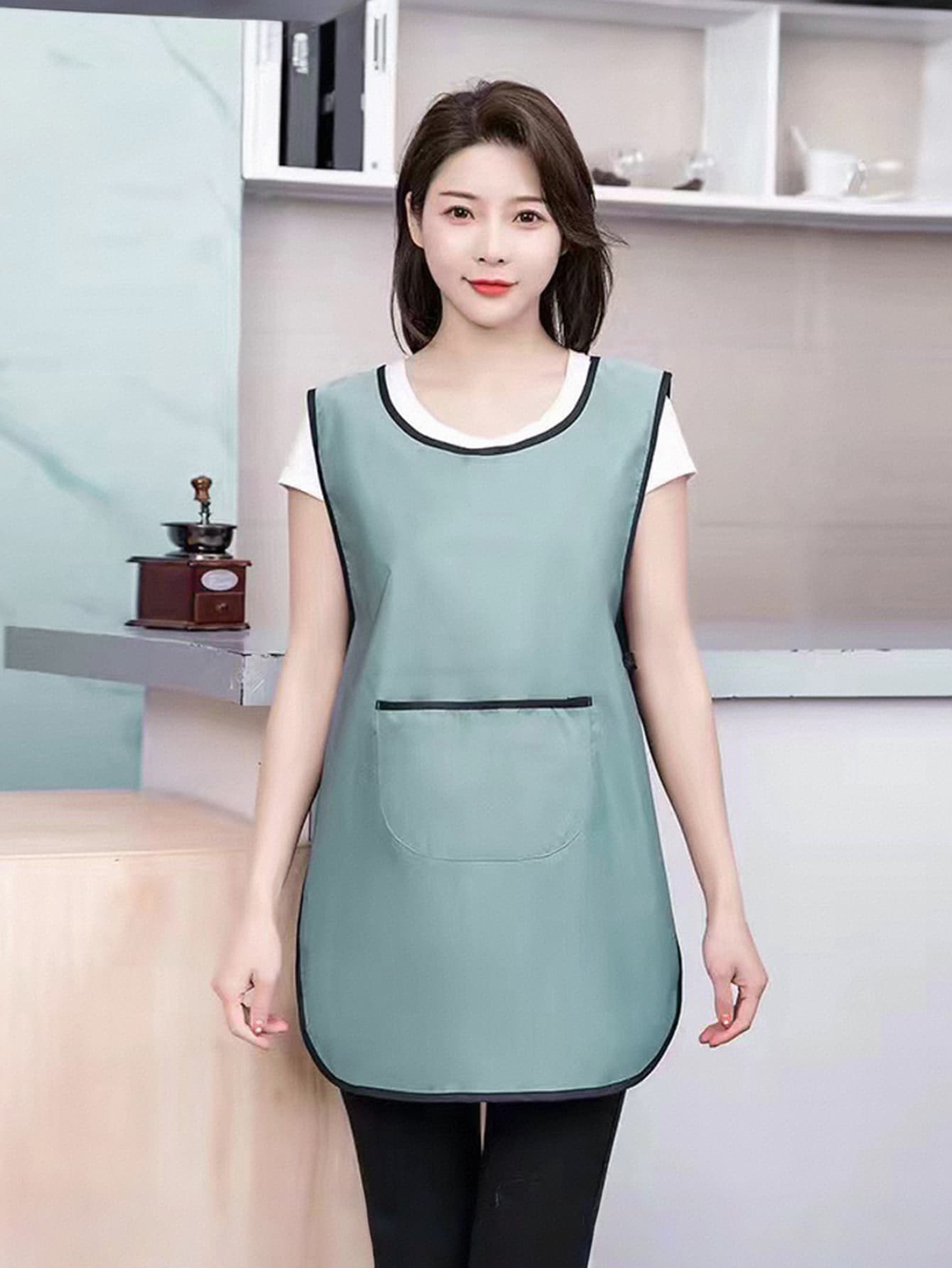 

1 шт. Фартук для готовки, Водонепроницаемый Маслостойкий Фартук, Кухонный Фартук Кухонный Комбинезон с Карманами, Жилет для готовки, Ресторан, Кафе Сервировочные принадлежности 1pc Blue разноцветный