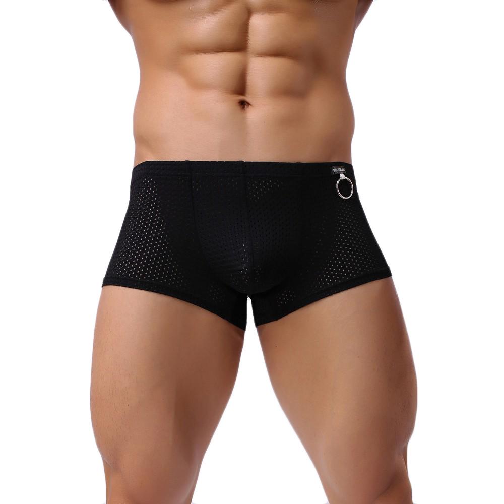 Fashion Mens Hot Sexy Mesh Underwear Sport  Brief Shorts Boxer Underpants 