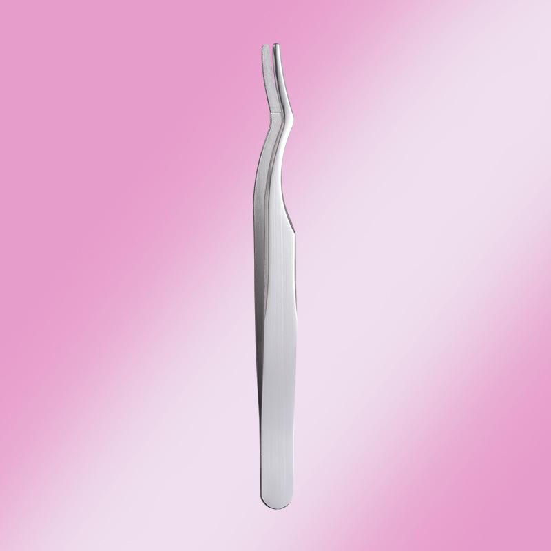 Gold Feather Stainless Steel Anti-Stick Eyelash Tweezers for Glue-Free Extensions - Beginner Friendly.