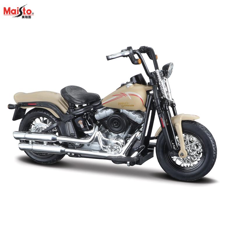 Maisto 1:18 Harley-Davidson Motorcycle 2009 FXDFSE CVO Fat Bob Alloy Motorcycle Model Toy Car Collection