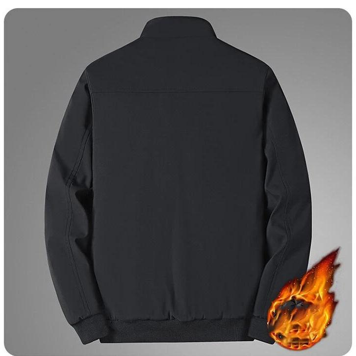 Waterproof Warm Business Solid Winter Men Casual Hick Stand Collar Jacket Plus Size