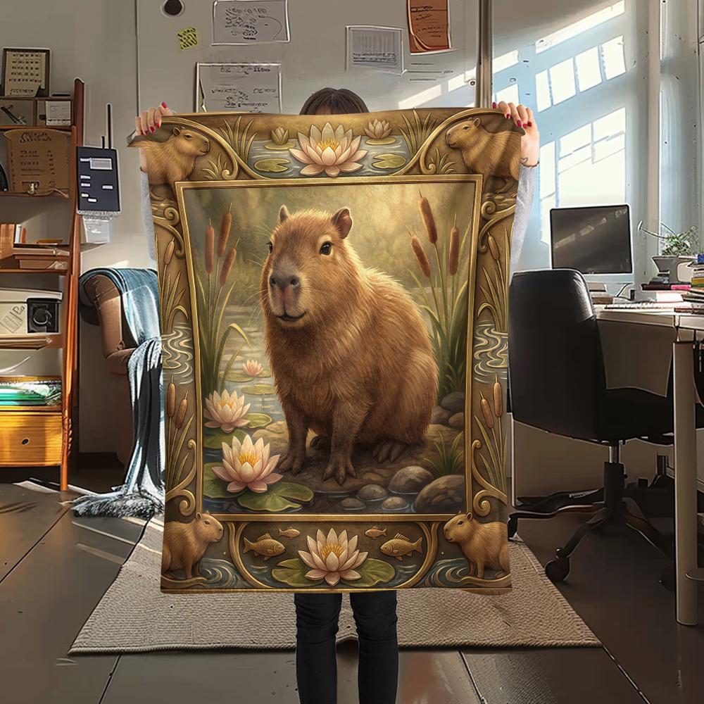 

Animal sloth otter frame Print Flannel Blanket High quality Comfortable for All Seasons Home Decor Warmth and Comfort Perfect for Christmas Gifts 80cm x 120cm