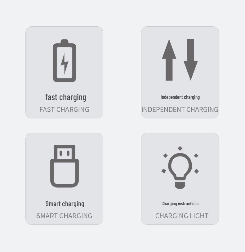 USB Charger for 1.5V Alkaline Rechargeable AA & AAA Batteries, 4-Slot Independent Charging Dock