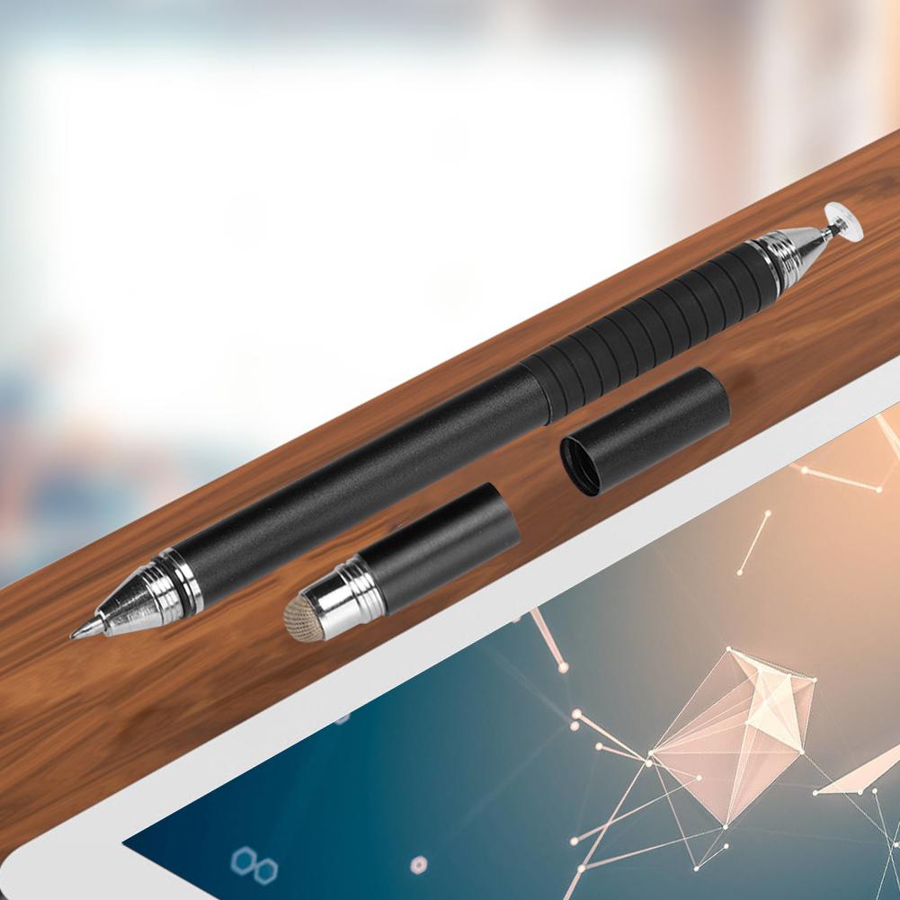 3 In 1 Cloth TipDisc Pen High Capacitive for Mobile Phone Tablet(Black )