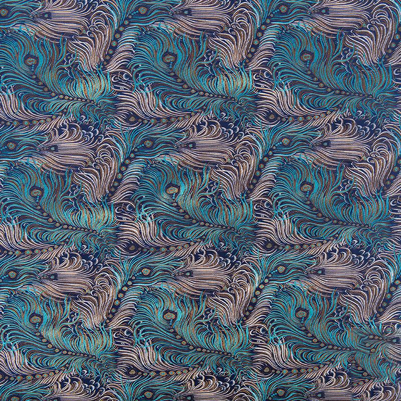 

100*75cm Peacock Tail Pattern Brocade Silk Fabric For Diy Sewing Hanfu Costume Antique Cheongsam Tang Suit Apparel Fabric Crafts 1M