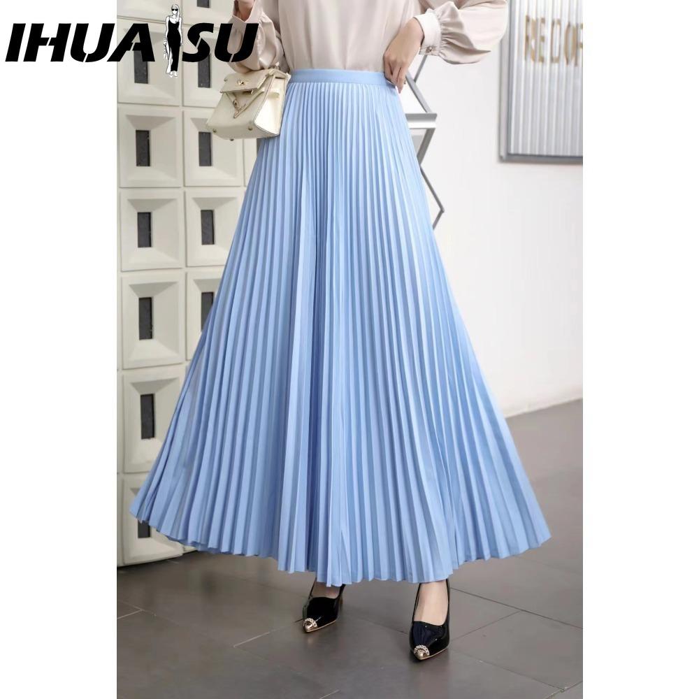 

IHUASU Женская Модная Повседневная Летняя Весенняя Юбка one size небесно-голубой