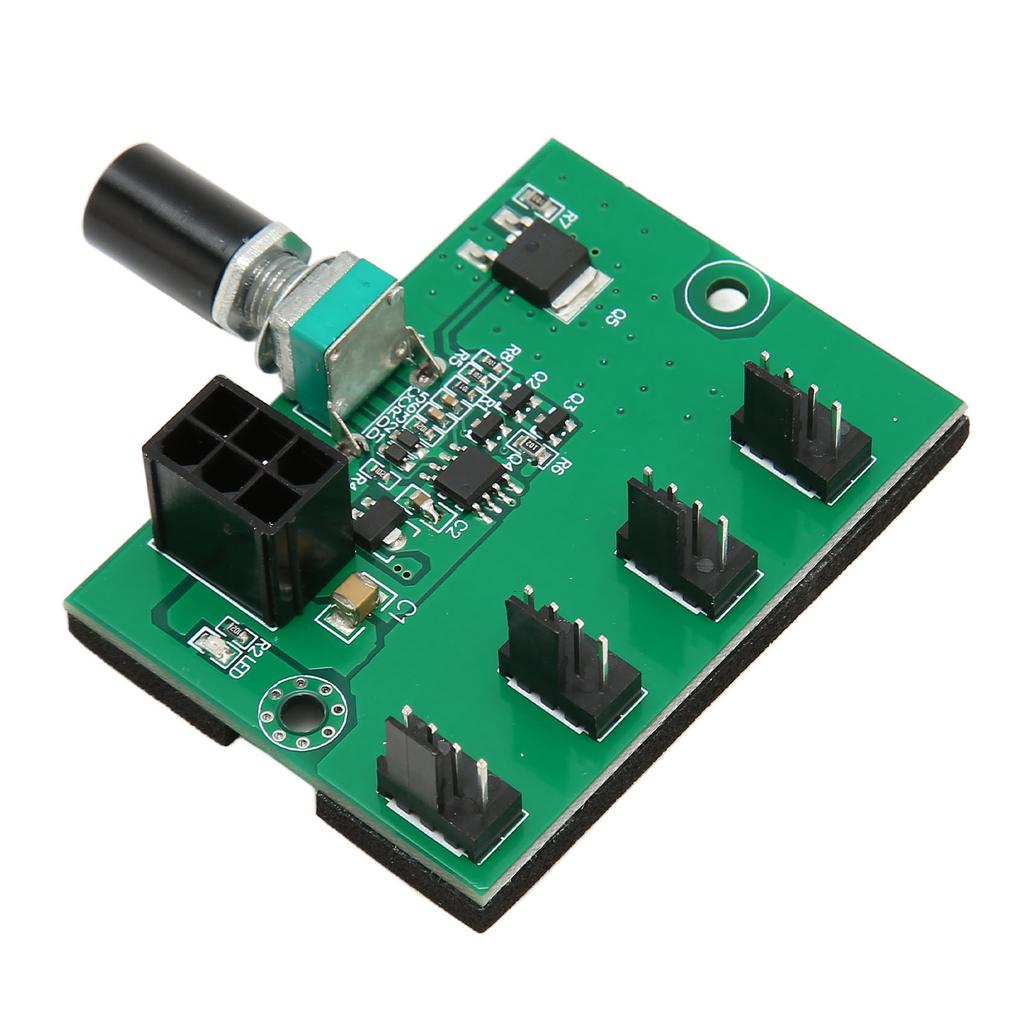 Chassis Fan Speed Controller Fan Speed Controller Hub DC 12V PWM 4 Channel Fan Adapter for 4pin 3pin 2pin PC Fan