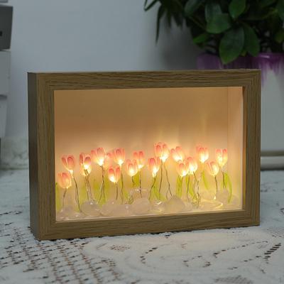 DIY Photo Frame Night Light 10.1x15.2cm Table Crafts Adornment Glowing Luminous Durable Decorative