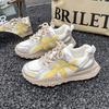 Soft sole fashion 2025 summer new mesh breathable women's versatile lace-up casual sports running dad Dexun shoes