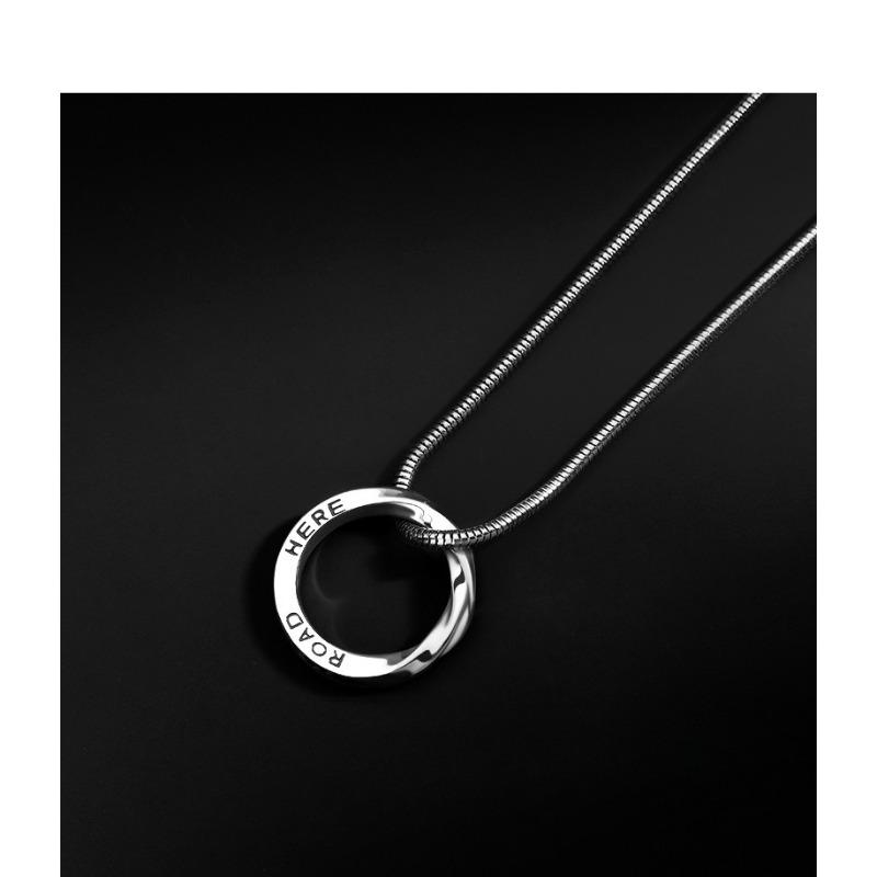 

Necklace - A Versatile New Model of Horsewhip Chain with Titanium Steel Pendant for Men s Necklace Snake bone chain
