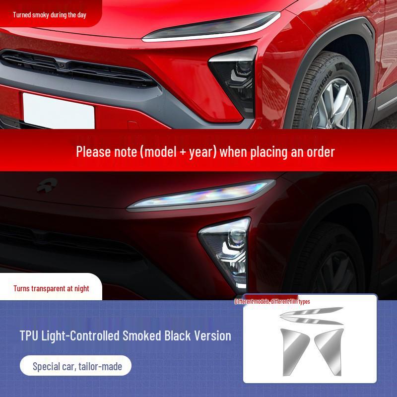 NIO ES7/ET5/ES6/ET7/ES8 Geräucherte Scheinwerfer TPU-Folie - Lichtgesteuerte Schutz- und Dekorative Abdeckung