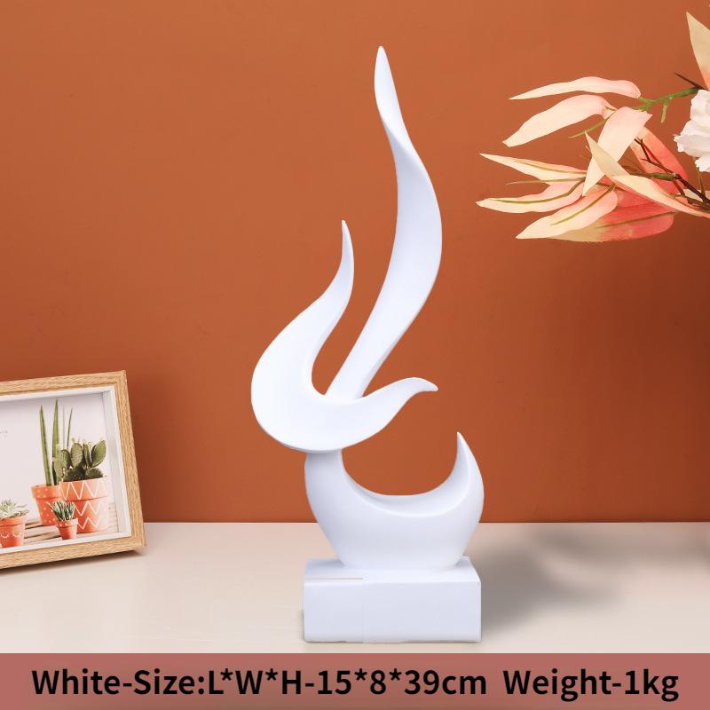 Simple and Modern Creative Flame Bird Craft Decoration Gift for Office Living Room Resin Ornaments Home Decor