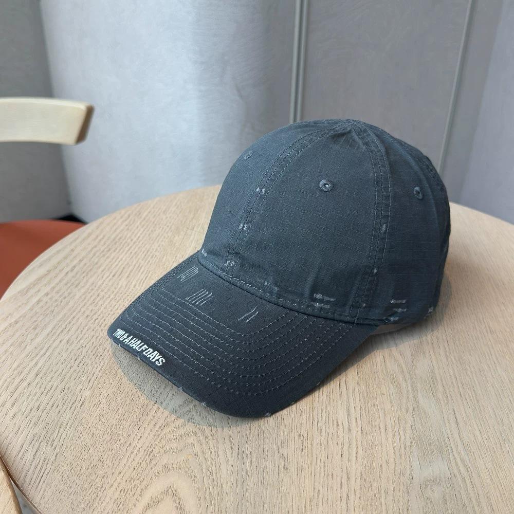 Autumn new wear-out embroidered baseball cap men's and women's big head circumference versatile wide brim sunshade couple's cap