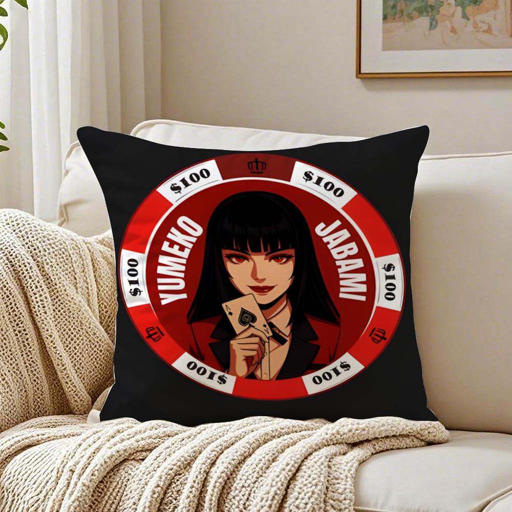 Japanese anime hot KKakegurui YYumeko Jabami Cushion Cover Pillowcase Antidustmite living Room Sofa Decor Cushion Room