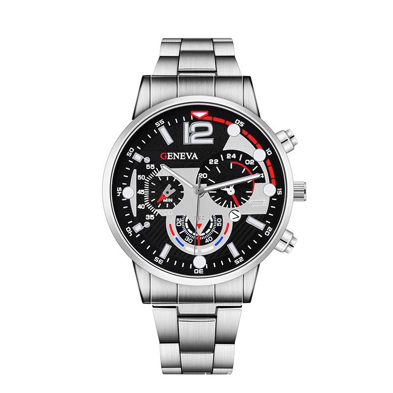 Men's Steel Belt Watch Quartz Watch Steel Belt Watch Live Broadcast Huaqiangbei Watch Imitation Mechanical Watch