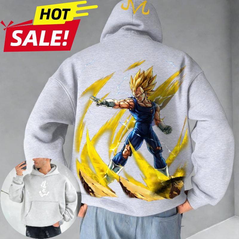 Saiyan Vegeta Dragon Ball Harajuku Streetwear Men Vintage Hoodie Winter Women Oversized Hooded Sweatshirt Long Sleeve Top Y2k