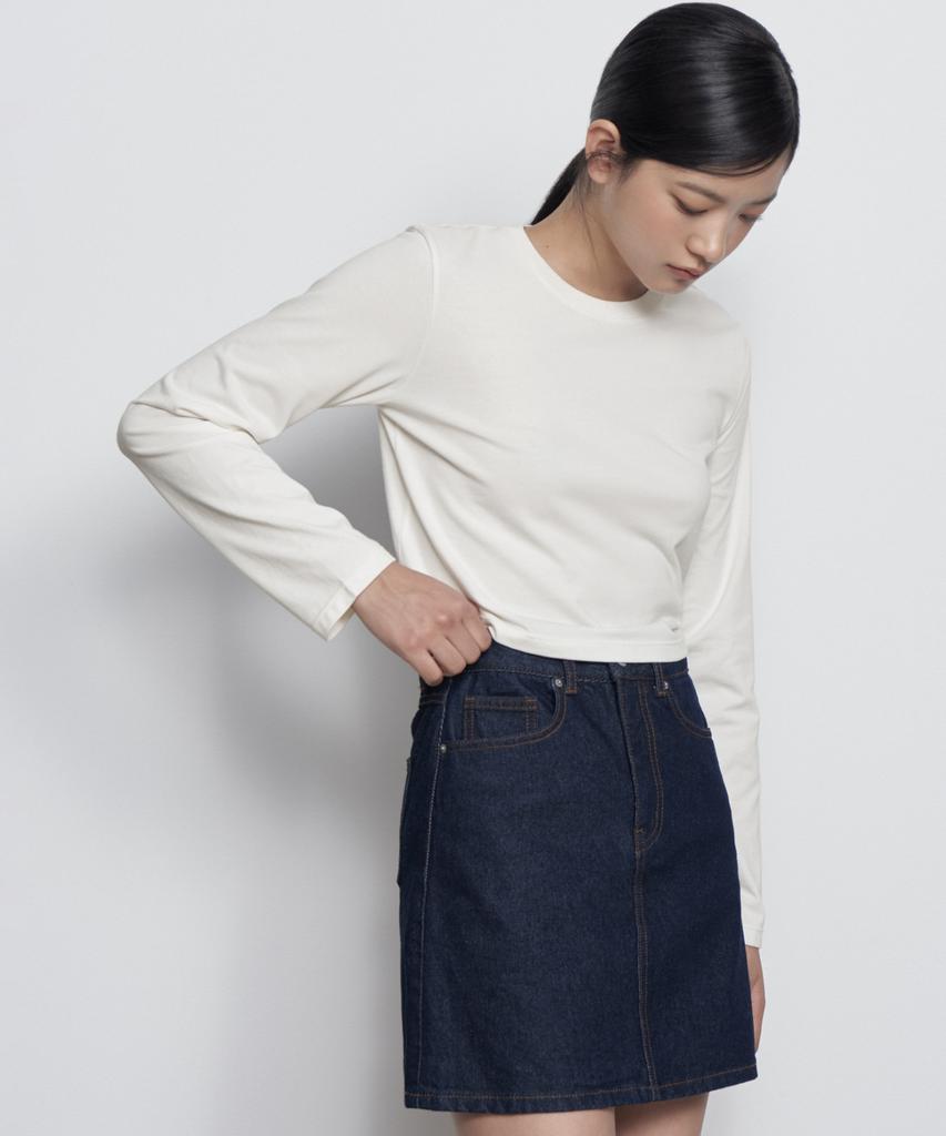 Musinsa Standard Woman Women'S Denim Mini Skirt [Deep Indigo]