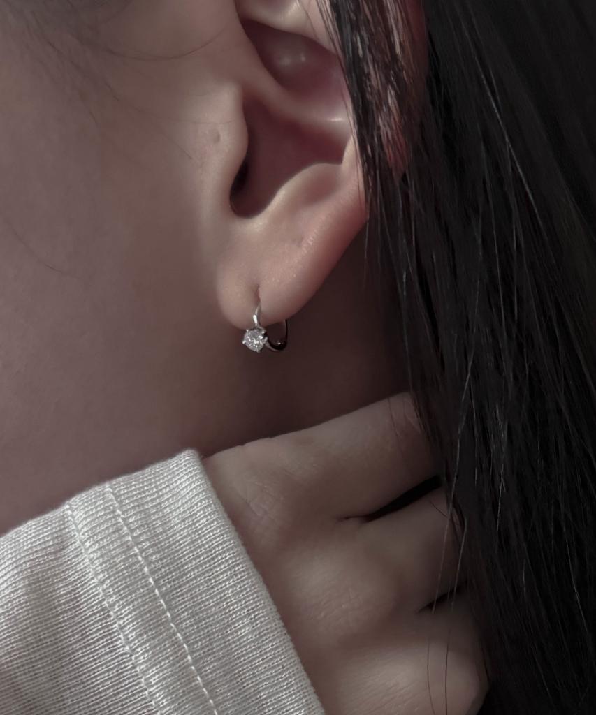 Baradu 925 Big Brilliant Round Hoop Earrings