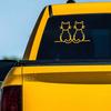 Twin Cat Car Sticker Simple Line Art for Cat Lovers! Decorate Windows/Body, Add Feline Charm. Durable, Weather - Resistant.