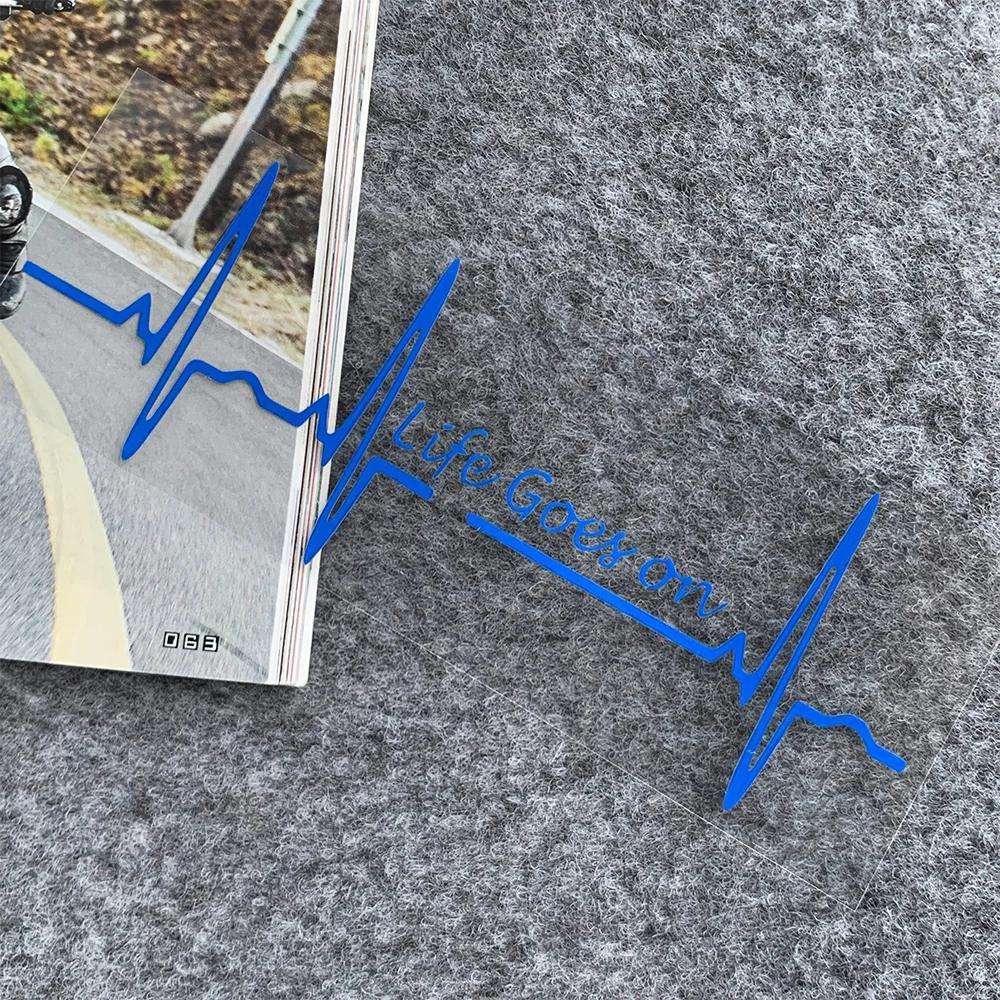 Heart Beat Trackpad Life Goes On Refletor Moto Stickers Motorcycle Scooter Body Fuel Tank Accessories Decals for Honda Vespa