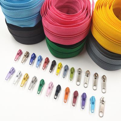 1/2/3/5/8/10 Meter 3# Lange Nylon Ritsen Rollen met 2/4/6/10/16/20 Stuks Rits Schuif voor Tailor Naai Accessoires