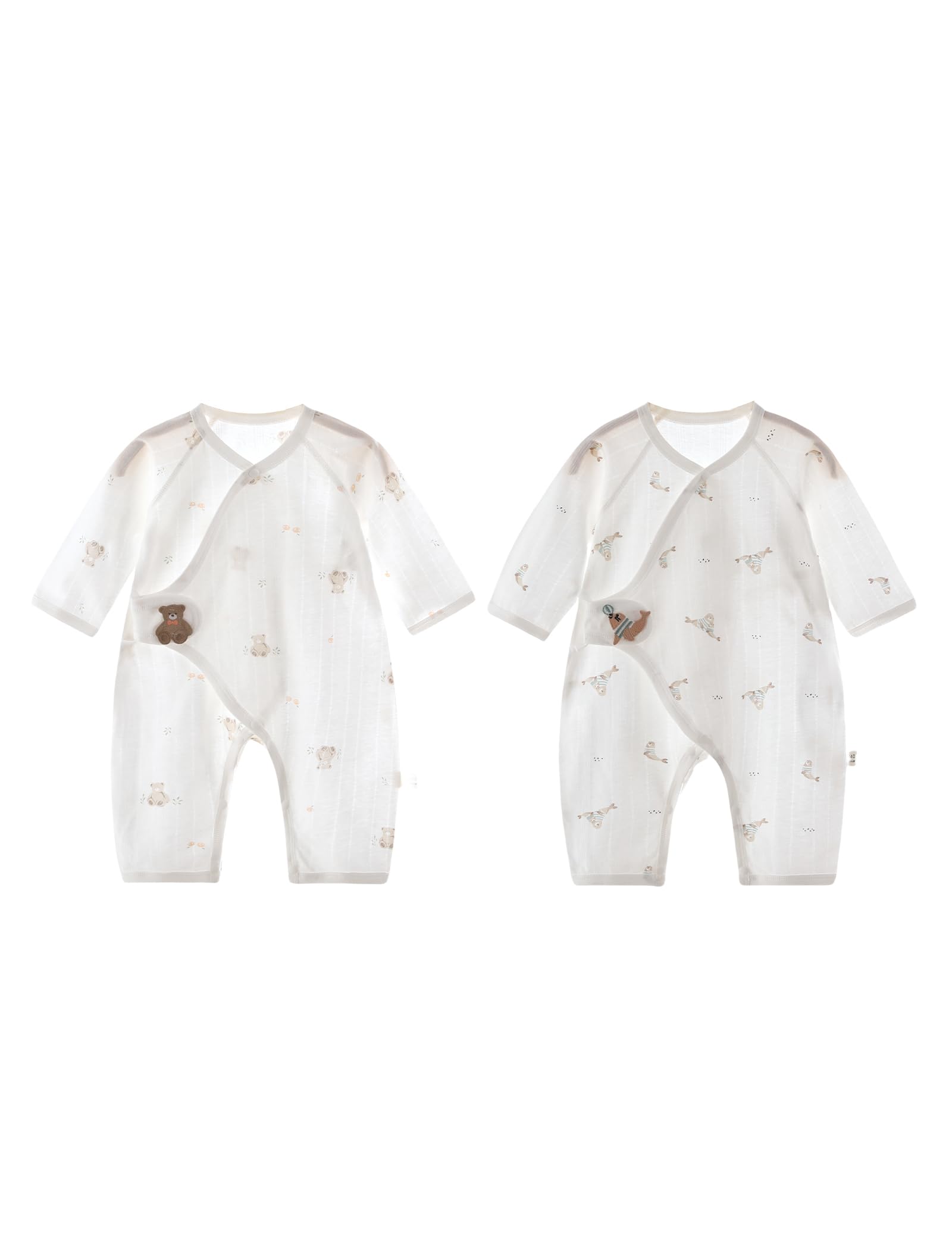 

HAYAHARU Летний Легкий Набор Детской Одежды для Новорожденных Девочек и Милый Животный Подарок на Детский Душ Боди, Комбинезоны, 2, 100% Хлопок, Одежда,