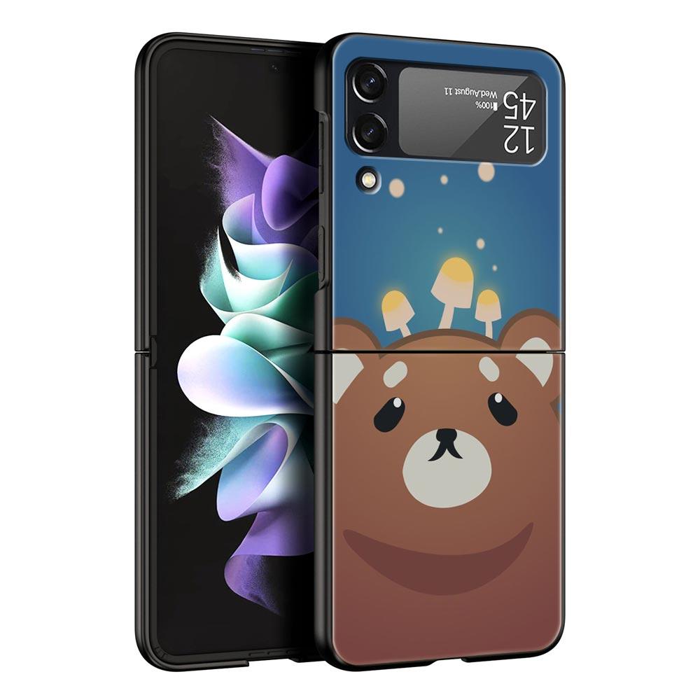 Phone Case For Samsung Galaxy Z Flip 3 4 5 Hard Black Folding PC For Samsung Z Flip3 Cover Honkai Star Rail Game Same Style