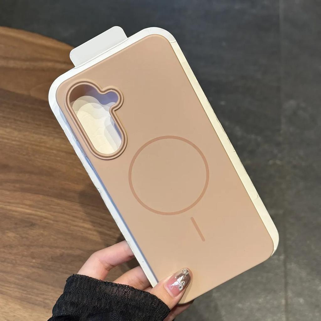 Thin Hard PC Magnetic For Magsafe Case For Samsung S25 Edge S24 S23 S22 Plus FE Ultra A55 A36 A16 A26 A06 Frosted Cover