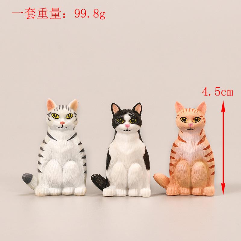 6 uds./juego Dibujos Animados Simulación Gato Animal Lindo Gatito Figuras Modelo GK Adorno Decoraciones Juguetes Curativos para Niños Regalo de Cumpleaños