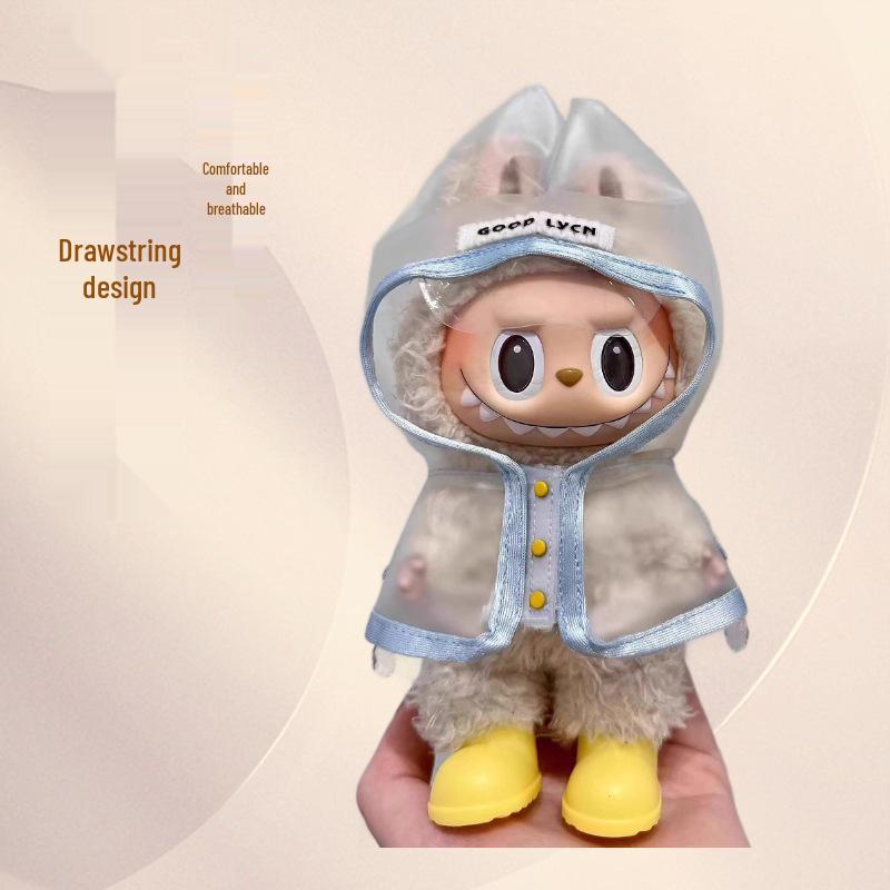 Labubu Doll Clothes & Accessories: Cute & Cool Raincoat Set for Sit Sit Party