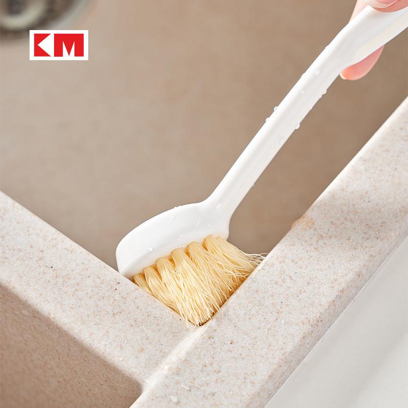 Pot Scrubber Efficient With Long Handle And Plastic Construction For Kitchen Cleaning Tasks