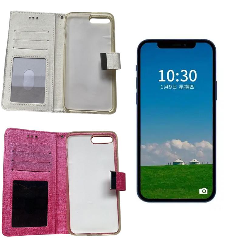 Apple Iphone 7 Plus Leder Handyhülle Mit Kohlefaser Material Stoßfest Ständer Magnetisch Für Geschäftliche Nutzung