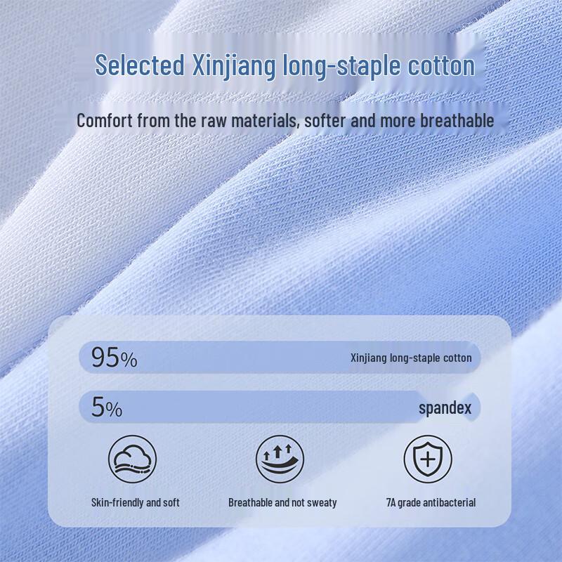 Mao Ren Boys' Pure Cotton Antibacterial Boxer Briefs