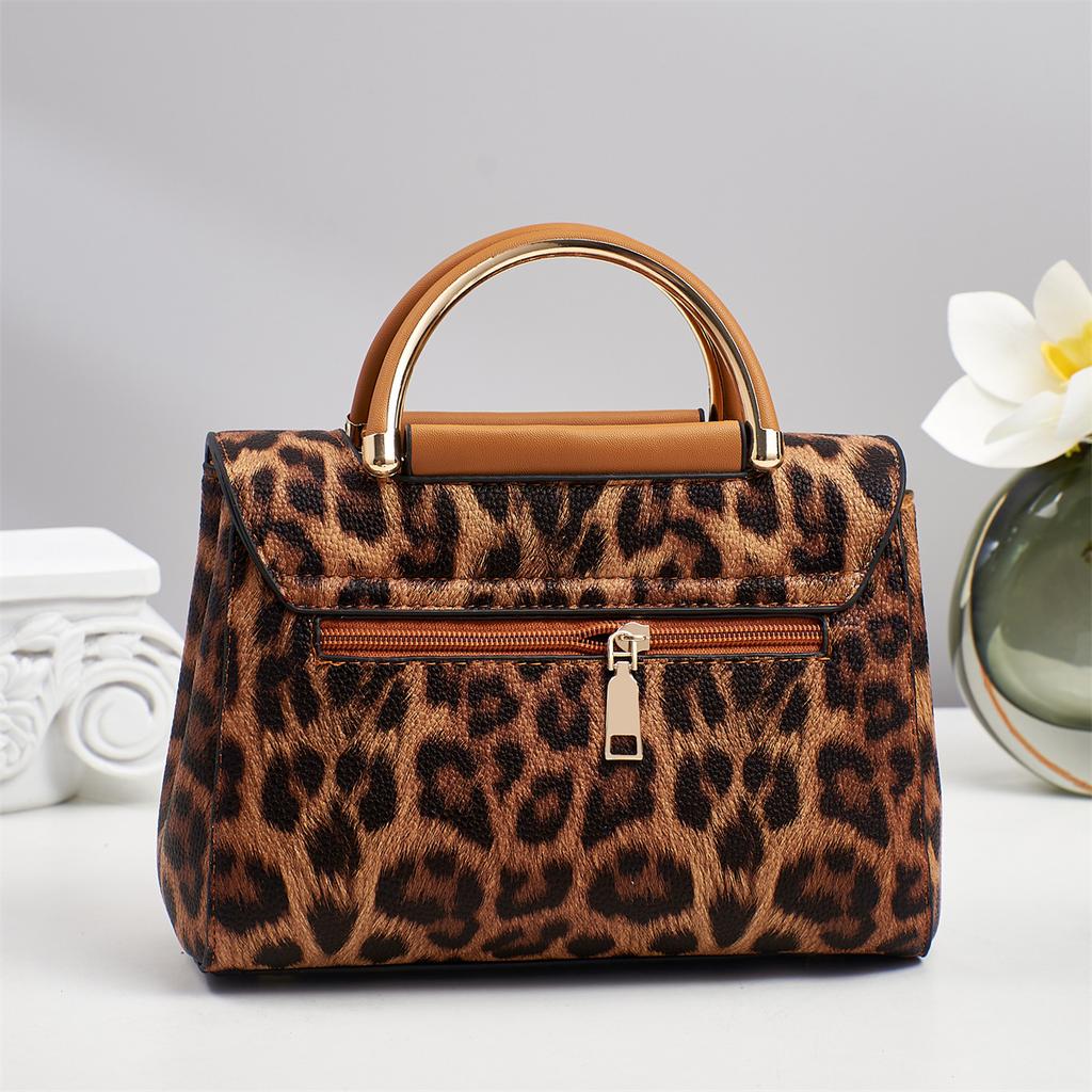 New Leopard Print Women's Crossbody Bag Fashion All-Match High-End Texture Small Square Bag