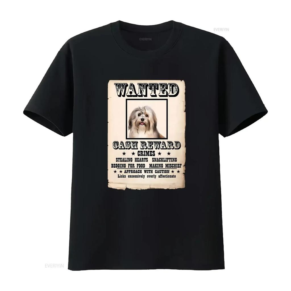 T-Shirt mit Steckbrief eines Havanesers, Vintage-Look, gewaschen, vielseitig, modisch, dehnbar, weich, atmungsaktiv, Designerkleidung