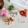 Trendy Hair Acetate Clip With Elegant Floral Design In Candy Colors For Stylish Women