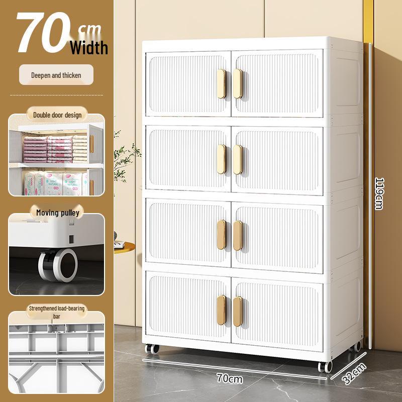 Transparenter Doppeltür-Aufbewahrungsschrank für Schuhe, Schlafzimmer, Wohnzimmer und Snacks