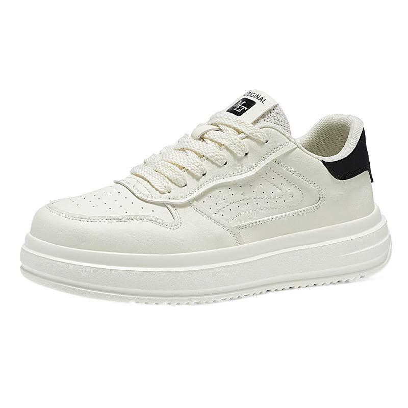 Four seasons thick-soled comfortable low-top little white shoes lightweight cushioning sports shoes simple fashion versatile casual skateboard shoes