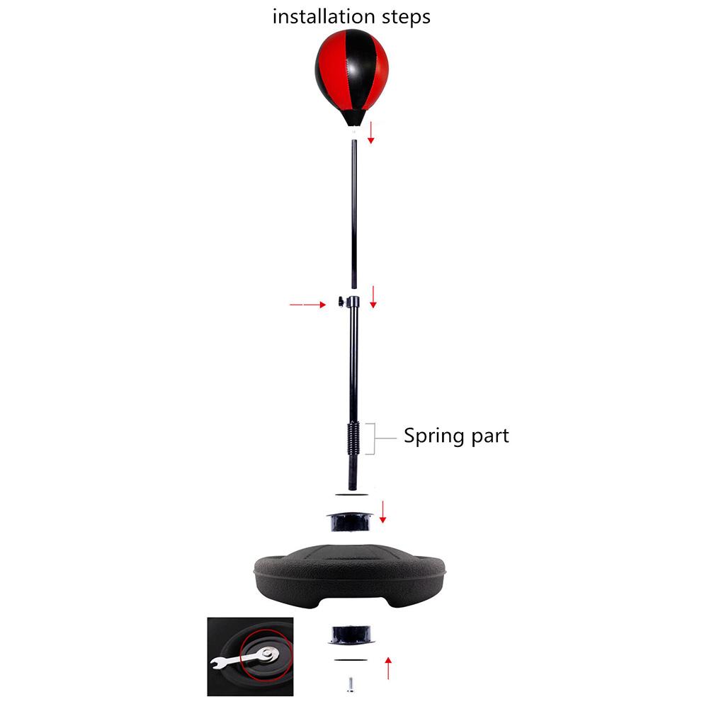 Children Gloves Stand Boxing with Punching Ball Hand Pump and Adjustable Height Stand
