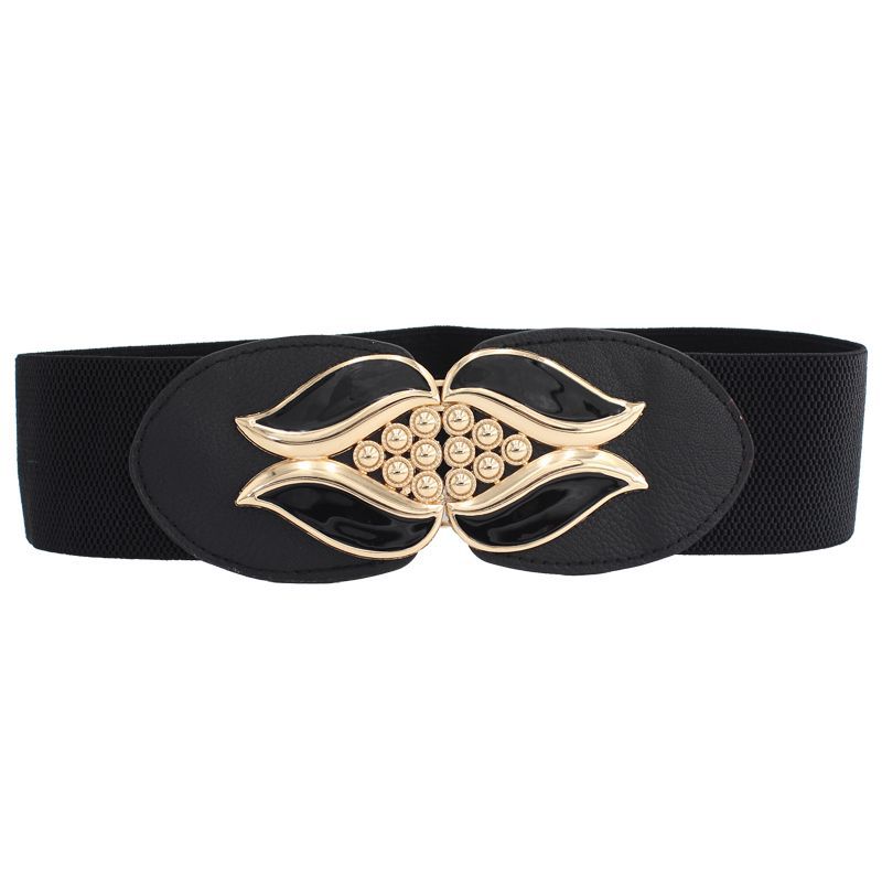 Trendy Womens Black Stretch Waist Belt Offering A Slender Look With Versatile Wear Options