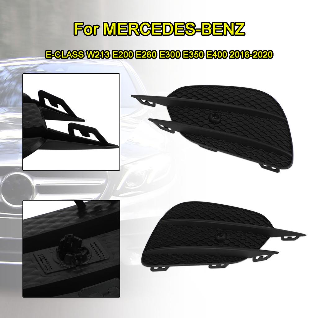 2pcs Bumper Grille Fog Lights Grill Grille Trim Cover Fit MERCEDES E-Class W213