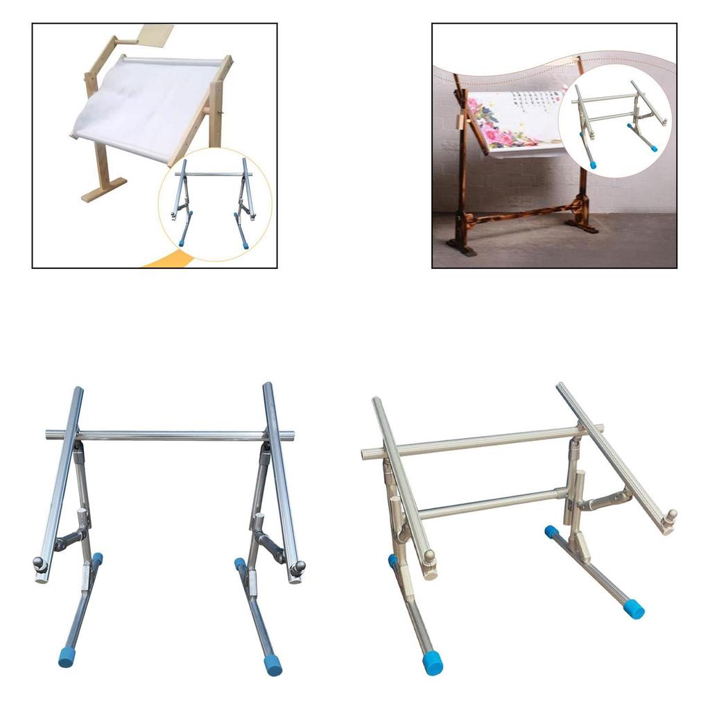 Aluminum Alloy Embroidery Art Cross Stitch Stand Height Adjustable Frame Holder for Kits and Embroidery Practice