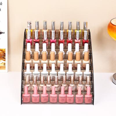 1pc Multi-function 2/3/4/5/6/7 Layer Acrylic Nail Polish Display Shelf Cosmetics Shelf Lipstick Shelf Nail Polish Storage Shelf