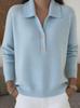 Maglione da donna a maglia con revers Autunno/Inverno 2026 - Bottoni, Vestibilità larga, Stile casual
