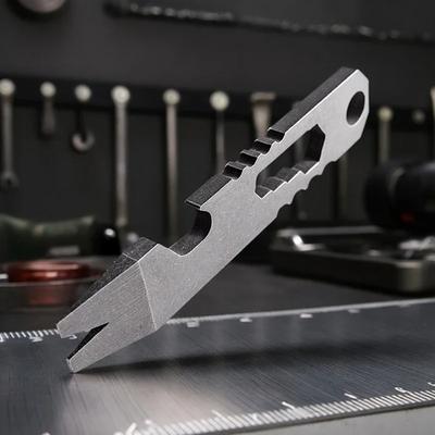 Breloc Mini Levier Multifuncțional din Oțel Inoxidabil - Unealtă EDC Portabilă cu Cheie Hexagonală, Unealtă Portabilă pentru Supraviețuire în Aer Liber